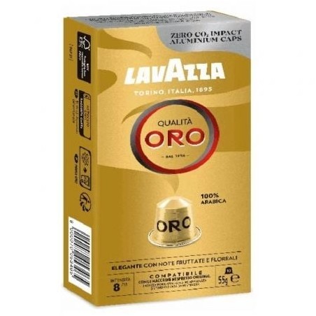 Cápsula Lavazza Qualitá Oro para cafeteras Nespresso- Caja de 10