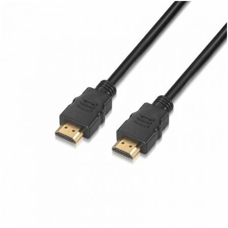 Cable HDMI 2.0 4K Aisens A120-0119- HDMI Macho - HDMI Macho- Hasta 10W- 2250Mbps- 1m- Certificado- Negro