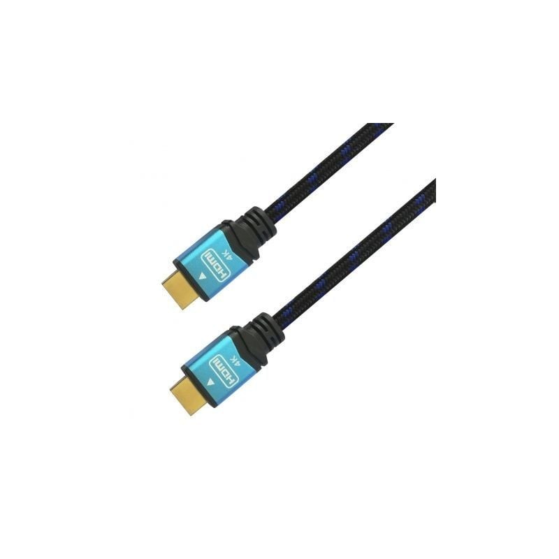 Cable HDMI 2.0 4K Aisens A120-0355- HDMI Macho - HDMI Macho- Hasta 10W- 2250Mbps- 50cm- Negro y Azul
