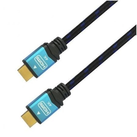Cable HDMI 2.0 4K Aisens A120-0355- HDMI Macho - HDMI Macho- Hasta 10W- 2250Mbps- 50cm- Negro y Azul