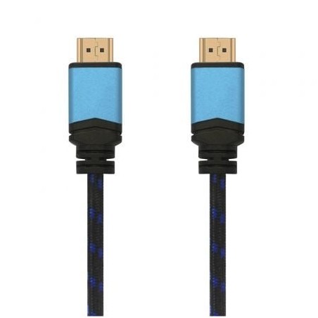 Cable HDMI 2.0 4K Aisens A120-0356 V2- HDMI Macho - HDMI Macho- Hasta 10W- 2250Mbps- 1m- Negro- Azul