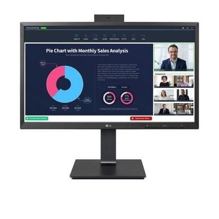 Monitor Profesional LG 24BP75CP-B 23.8'- Full HD- Webcam- Multimedia- Regulable en altura- Negro