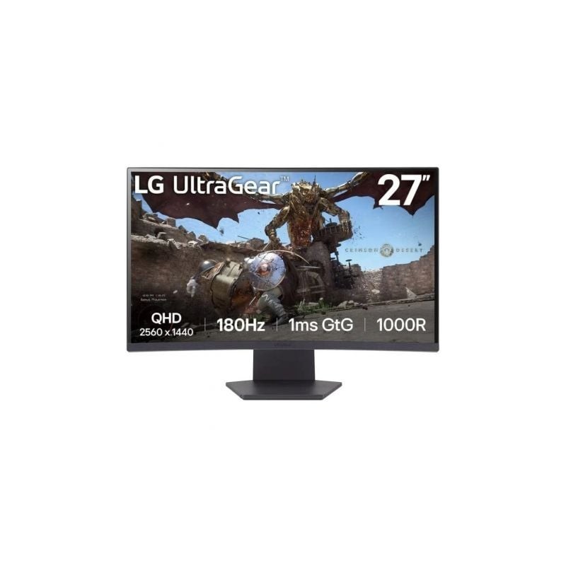 Monitor Gaming Curvo LG UltraGear 27GS60QC-B 27'- QHD- 1ms- 180Hz- VA- Negro