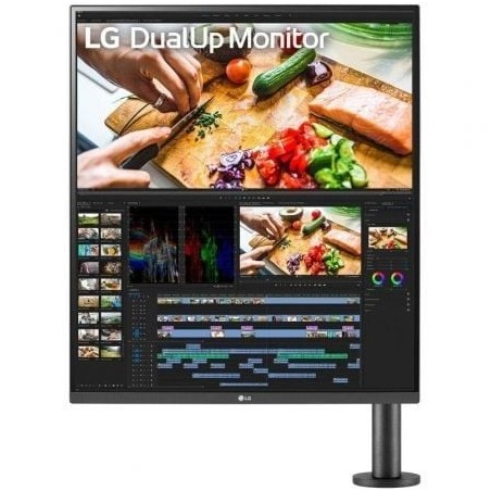 Monitor Profesional LG DualUp Ergo 28MQ780-B 27.6'- SDQHD- Multimedia- Regulable en altura- Negro
