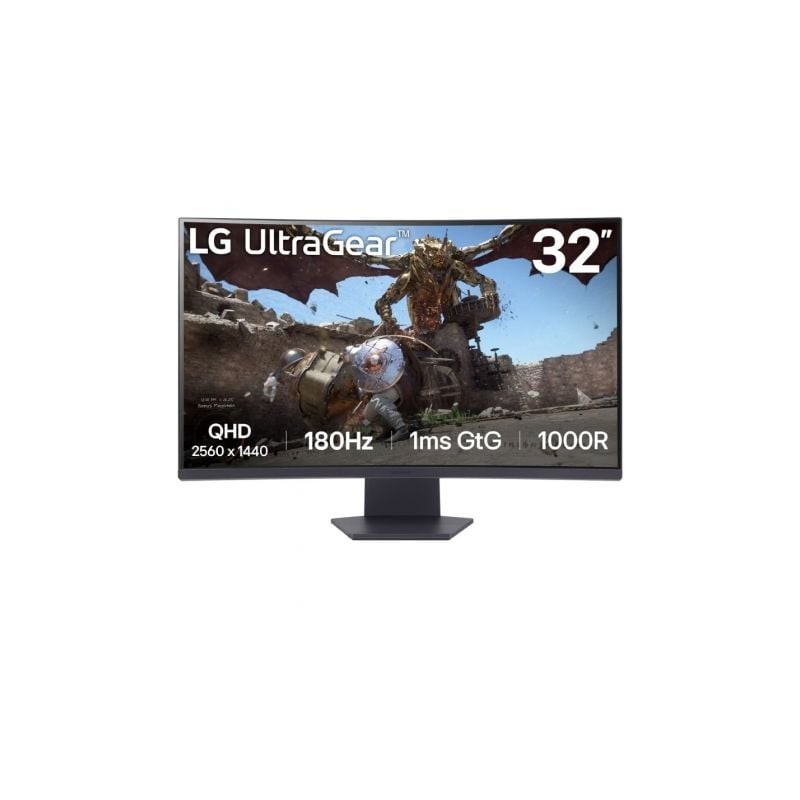 Monitor Gaming Curvo LG UltraGear 32GS60QC-B 31.5'- QHD- 1ms- 180Hz- VA- Negro