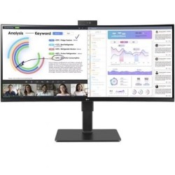 Monitor Profesional Ultrapanorámico Curvo LG 34BQ77QC-B 34'- WQHD- Webcam- Multimedia- Regulable en altura- Negro