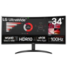 Monitor Profesional Ultrapanorámico Curvo LG 34WR50QK-B 34'- WQHD- Negro