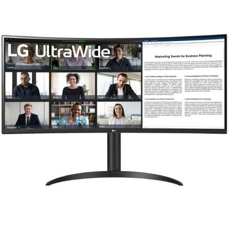 Monitor Profesional Ultrapanorámico Curvo LG 34WR55QC-B 34'- WQHD- Regulable en altura- Negro