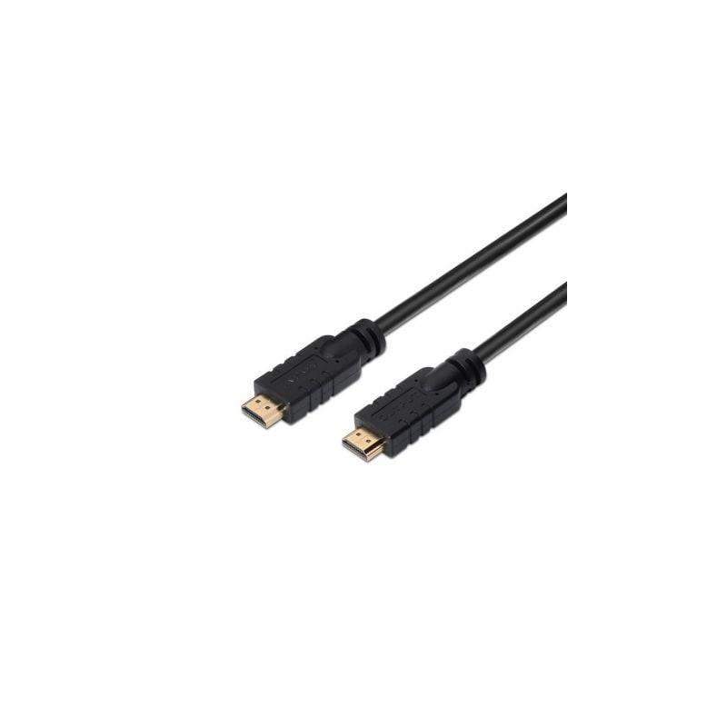 Cable HDMI 2.0 4K Aisens A120-0374- HDMI Macho - HDMI Macho- Hasta 10W- 2250Mbps- 20m- Negro