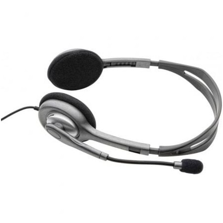 Auriculares Logitech H110- con Micrófono- Jack 3.5- Plateados