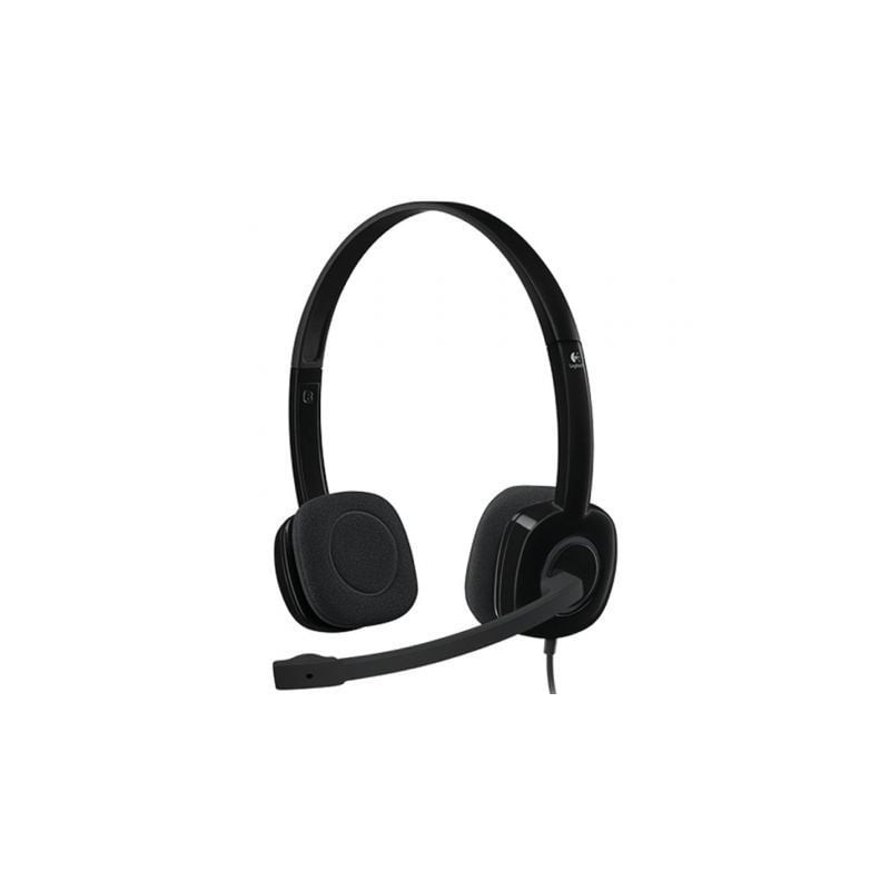 Auriculares Logitech H151- con Micrófono- Jack 3.5- Negros