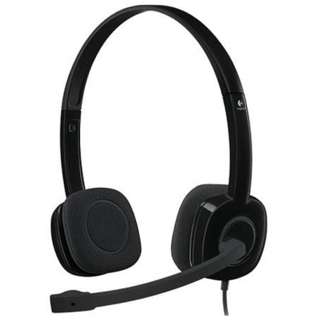 Auriculares Logitech H151- con Micrófono- Jack 3.5- Negros