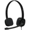 Auriculares Logitech H151- con Micrófono- Jack 3.5- Negros