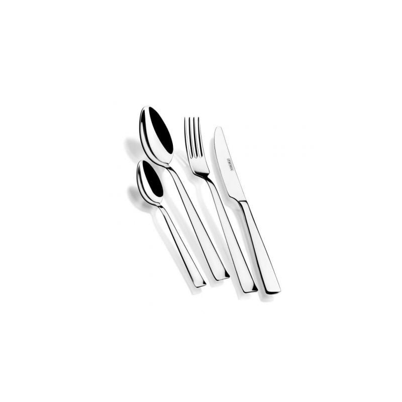 Pack 24 Cubiertos Monix M190973- 6 Cucharas + 6 Tenedores + 6 Cuchillos + 6 Cucharas Café- Acero inoxidable