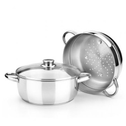 Olla a Vapor Monix M453901- Ø20cm- Acero Inoxidable