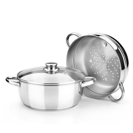 Olla a Vapor Monix M453901- Ø20cm- Acero Inoxidable