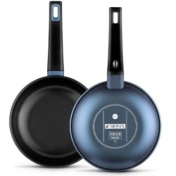 Pack 2 Sartenes Monix Praktica Sapphire M691203- Ø20cm- Ø24cm- Acero Esmaltado