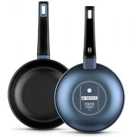 Pack 2 Sartenes Monix Praktica Sapphire M691203- Ø20cm- Ø24cm- Acero Esmaltado