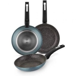 Pack 3 Sartenes Monix M241201- Ø20cm- Ø24cm- Ø28cm- Apta para Inducción