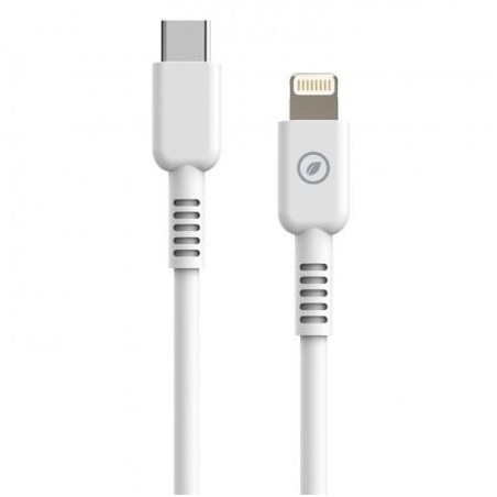 Cable USB 2.0 Tipo-C Lightning Muvit For Change MCUSC0006- USB Tipo-C Macho - Lightning- Hasta 27W- 1.2m- Blanco
