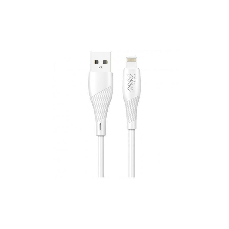 Cable USB 2.0 Lightning Myway MWUSC0021- USB Macho - Lightning Macho- 1m- Blanco
