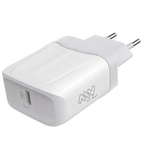 Cargador de Pared Myway MWACC0005- 1xUSB Tipo-C- 20W