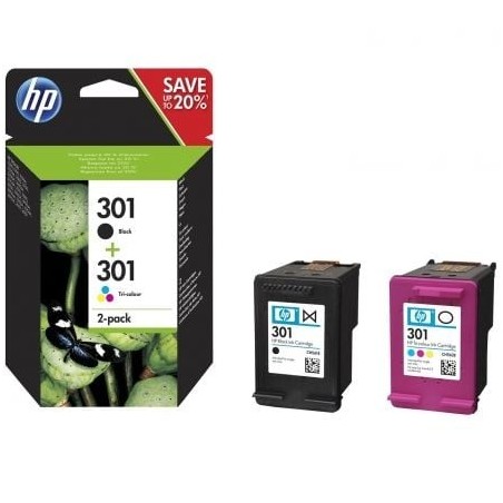 Cartucho de Tinta Original HP nº301 Multipack- Negro- Tricolor
