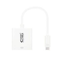 Conversor Nanocable 10.16.4102- USB Tipo-C Macho - HDMI Hembra- 15cm- Blanco