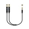 Adaptador Audio Nanocable 10.24.1202- Jack 3.5 Macho - 2x Jack 3.5 Hembra- 30cm- Negro