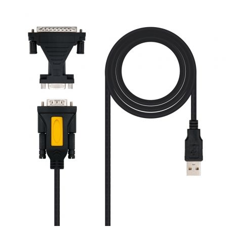 Cable Conversor impresora Nanocable 10.03.0002- USB Macho - DB9 Macho- DB25 Macho