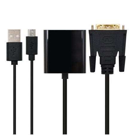 Cable Conversor Nanocable 10.16.2008-BK- DVI Macho - VGA Hembra