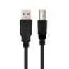 Cable USB 2.0 Impresora Nanocable 10.01.0102- USB Tipo-B Macho - USB Macho- 1m- Negro