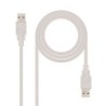 Cable USB 2.0 Nanocable 10.01.0302- USB Macho - USB Macho- 1m- Beige