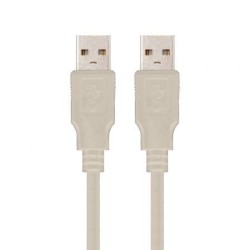 Cable USB 2.0 Nanocable 10.01.0303- USB Macho - USB Macho- 2m- Beige