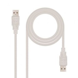 Cable USB 2.0 Nanocable 10.01.0304- USB Macho - USB Macho- 3m- Beige