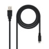 Cable USB 2.0 Nanocable 10.01.0500- USB Macho - MicroUSB Macho- 80cm- Negro