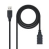 Cable Alargador USB 3.0 Nanocable 10.01.0903-BK- USB Macho - - USB Hembra- 3m- Negro