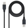 Cable USB 3.0 Nanocable 10.01.1001-BK- USB Macho - USB Macho- 1m- Negro
