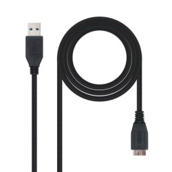 Cable USB 3.0 Nanocable 10.01.1101-BK- USB Macho - MicroUSB Macho- 1m- Negro