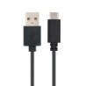 Cable USB 2.0 Tipo-C Nanocable 10.01.2100- USB Tipo-C Macho - USB Macho- 50cm- Negro