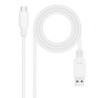 Cable USB 2.0 Nanocable 10.01.2101-L150-W- USB Tipo-C Macho - USB Macho- 1.5m- Blanco