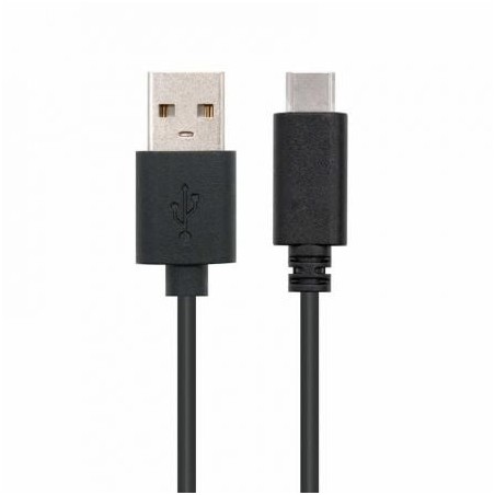 Cable USB 2.0 Nanocable 10.01.2102- USB Tipo-C Macho - USB Macho- 2m- Negro