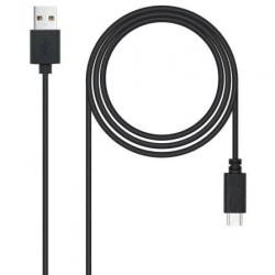 Cable USB 2.0 Nanocable 10.01.2103- USB Macho - USB Tipo-C Macho- 3m- Negro