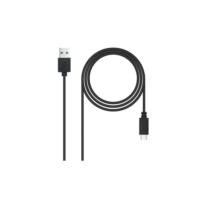 Cable USB 2.0 Nanocable 10.01.2103- USB Macho - USB Tipo-C Macho- 3m- Negro