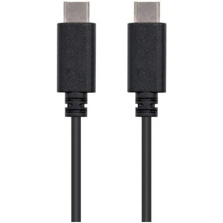 Cable USB 2.0 Tipo-C Nanocable 10.01.2302- USB Tipo-C Macho - USB Tipo-C Macho- 2m- Negro