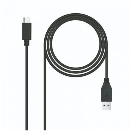Cable USB 3.1 Tipo-C Nanocable 10.01.4000- USB Tipo-C Macho - USB Macho- 50cm- Negro