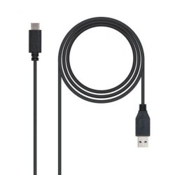 Cable USB 3.1 Nanocable 10.01.4001- USB Tipo-C Macho - USB Macho- 1m- Negro