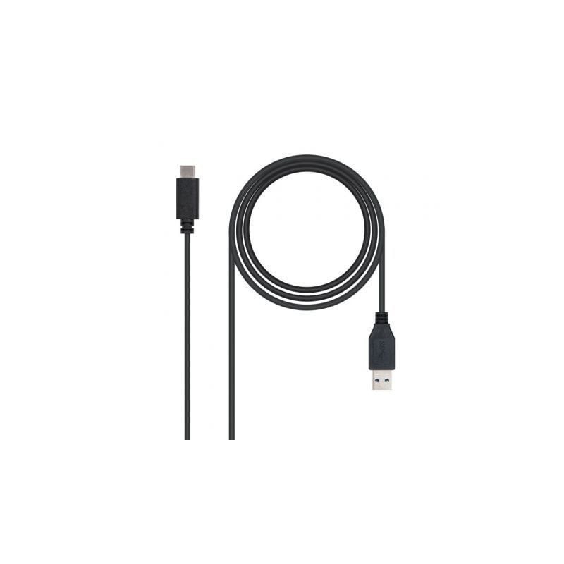 Cable USB 3.1 Nanocable 10.01.4001- USB Tipo-C Macho - USB Macho- 1m- Negro