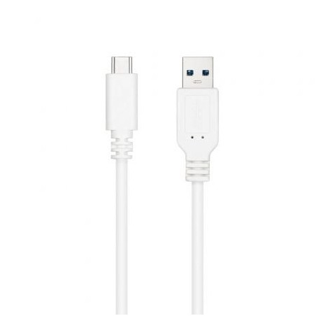 Cable USB 3.1 Tipo-C Nanocable 10.01.4001-L150-W- USB Tipo-C Macho - USB Macho- 1.5m- Blanco