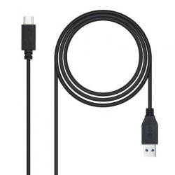 Cable USB 3.1 Tipo-C Nanocable 10.01.4002- USB Tipo-C Macho - USB Macho- 2m- Negro